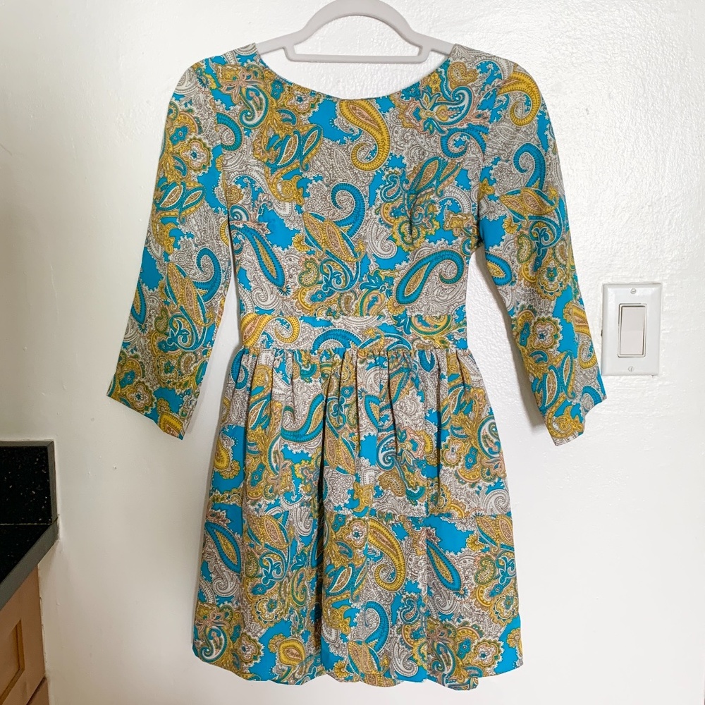 H&M Mini Flared Paisley Dress